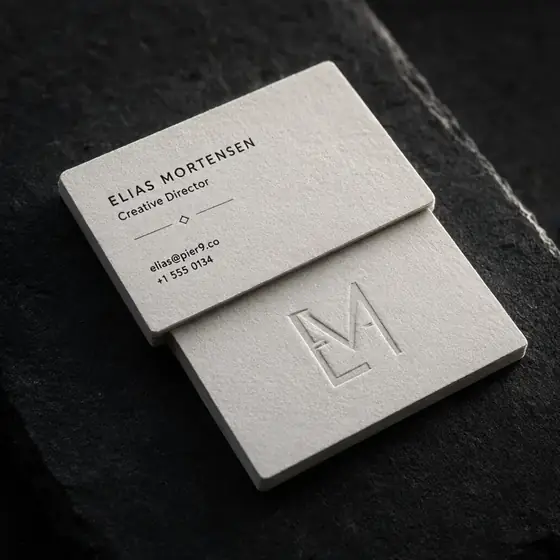 Business card close-up