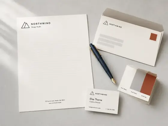 Stationery identity mock-up