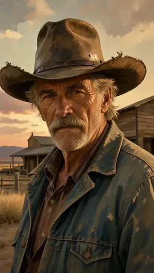 Weathered Cowboy Portrait