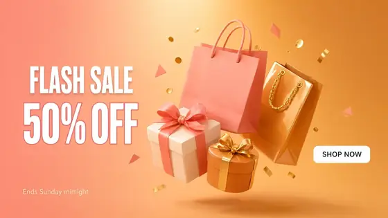 Flash sale web banner