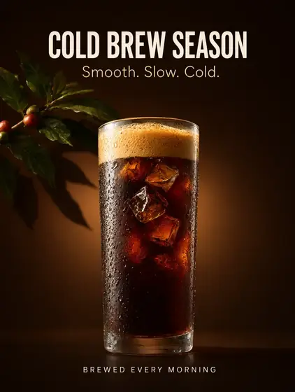Cold brew season poster