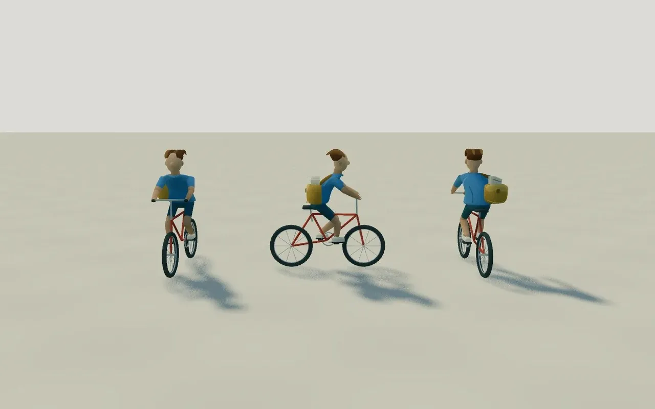 The Meshy rider fitted onto the bicycle