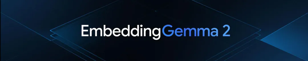 EmbeddingGemma 2 官方标识，深色背景