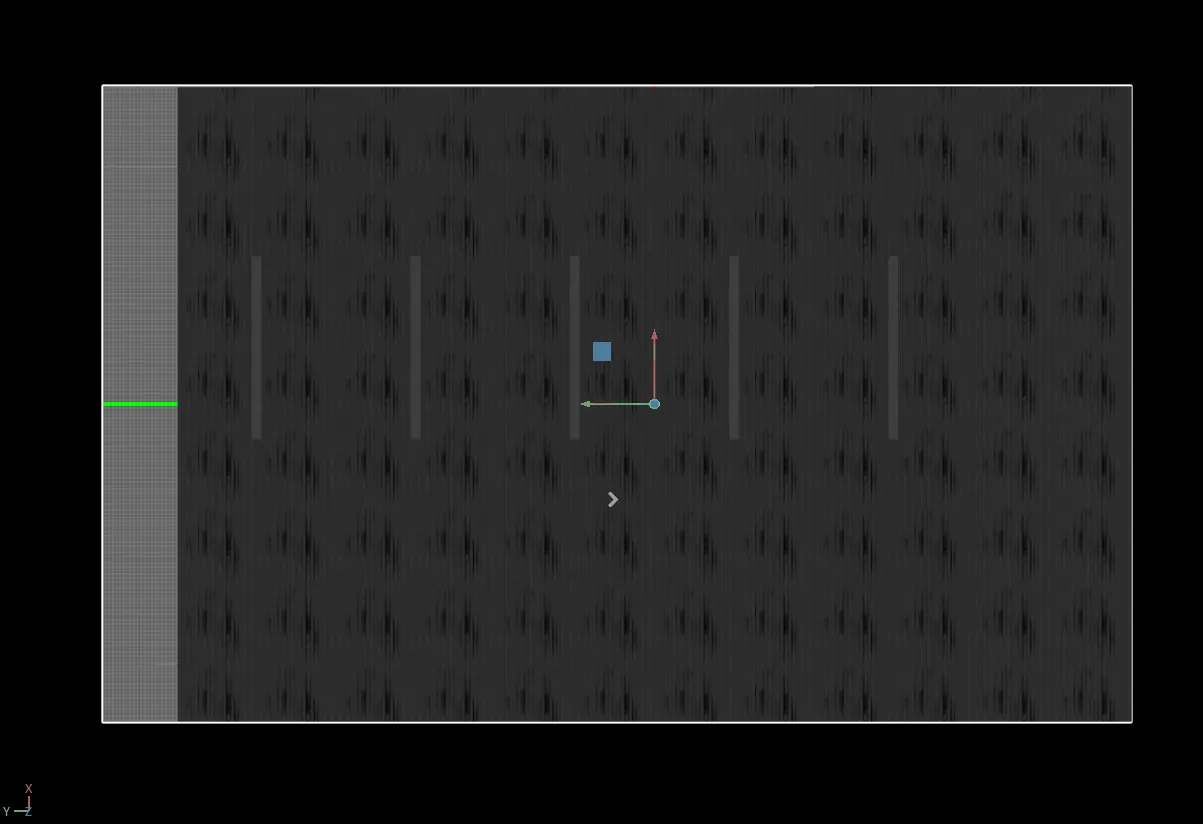 Warehouse occupancy grid with robot pose and planned path shown in RViz