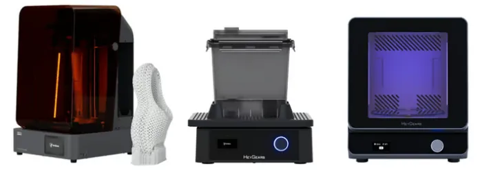HeyGears Reflex 2 Pro 生态：打印机、清洗站、固化单元与打印件