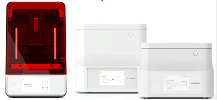 Asiga Ultra 50 生态：Ultra 打印机与 Flash / Asiga Cure 固化单元
