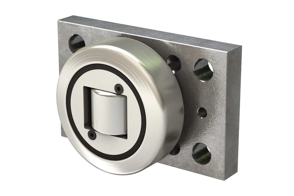 Heavy-Duty Linear Guide Roller HVB-053-HVPS w/ Flange Plate for Hevi-Rail Linear Guide Rail HVR-S
