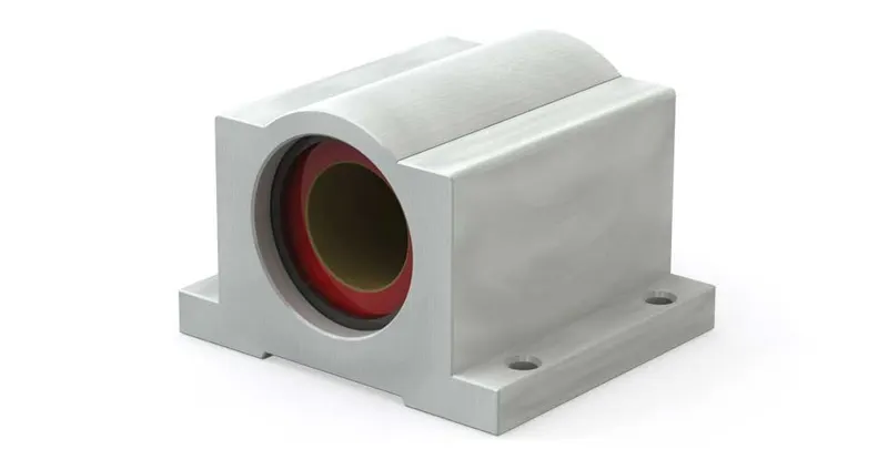 Plain Linear Bearing Pillow Block P04 1/4" Self-Aligning, Closed, Precision ID