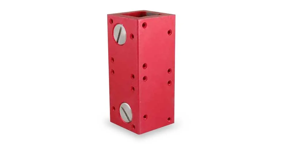 Square Linear Bearing SBL162E ID: 1" Length: 4" w/ 2-sided Adjustable Frelon J plugs for Stainless Steel Shafting