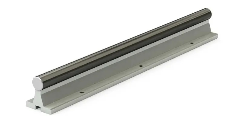 Linear Shaft on Rail - Ceramic-Coated Aluminum SRA10CC-012.000-SL Diameter: 5/8" Length: 12"