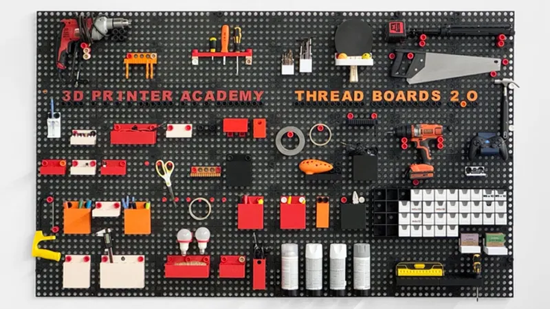 Thread Boards 2.0 | 3D printable peg boards with a twist