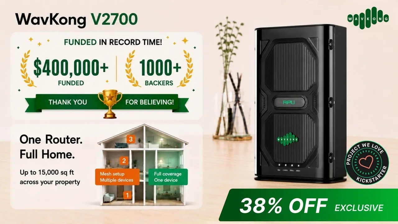 WavKong V2700: World's 1st RPU-Powered Wi-Fi Router