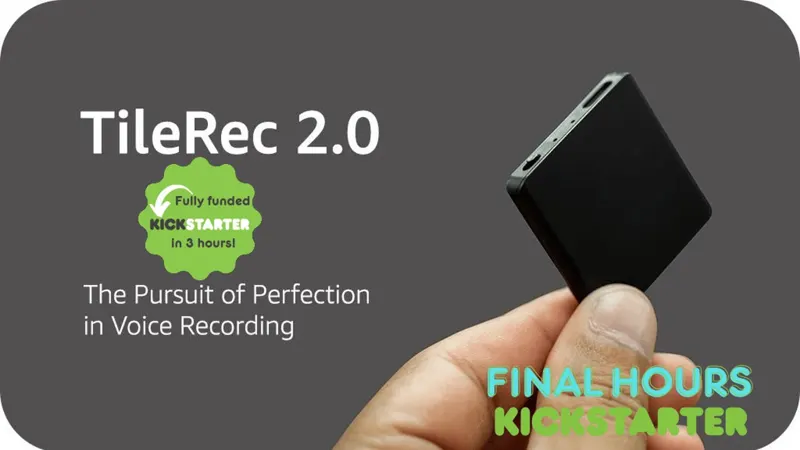 TileRec 2.0 World's Slimmest Voice Recorder, Now Even Better