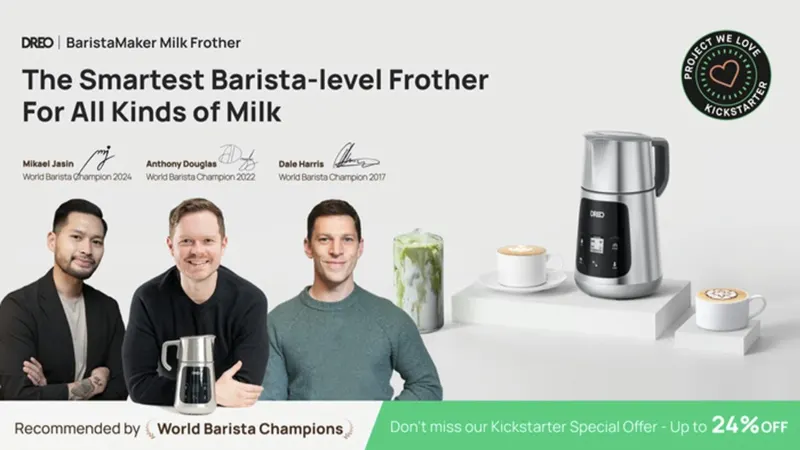 DREO BaristaMaker - The Smartest Frother For All Milk Types