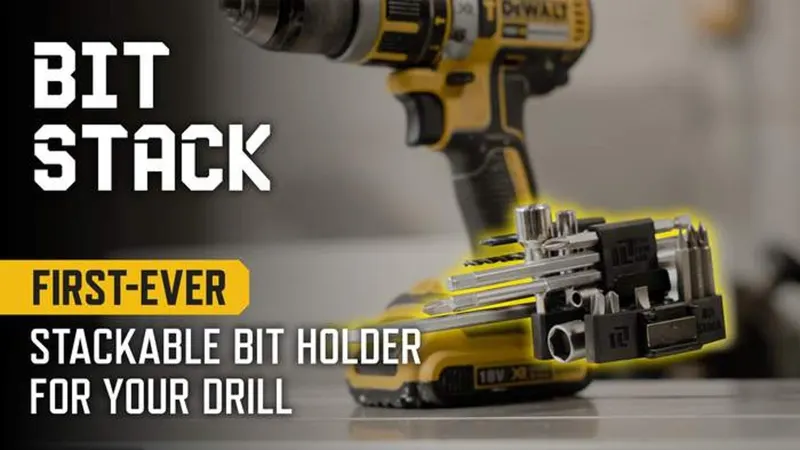 BitStack: Stackable Bit Holder Right on Your Drill