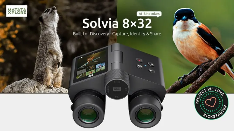 Solvia 8x32 AI Binoculars — Capture, Identify & Share