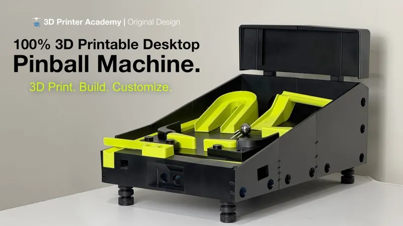 3D Printable Pinball Machine - by 3D Printer Academy
