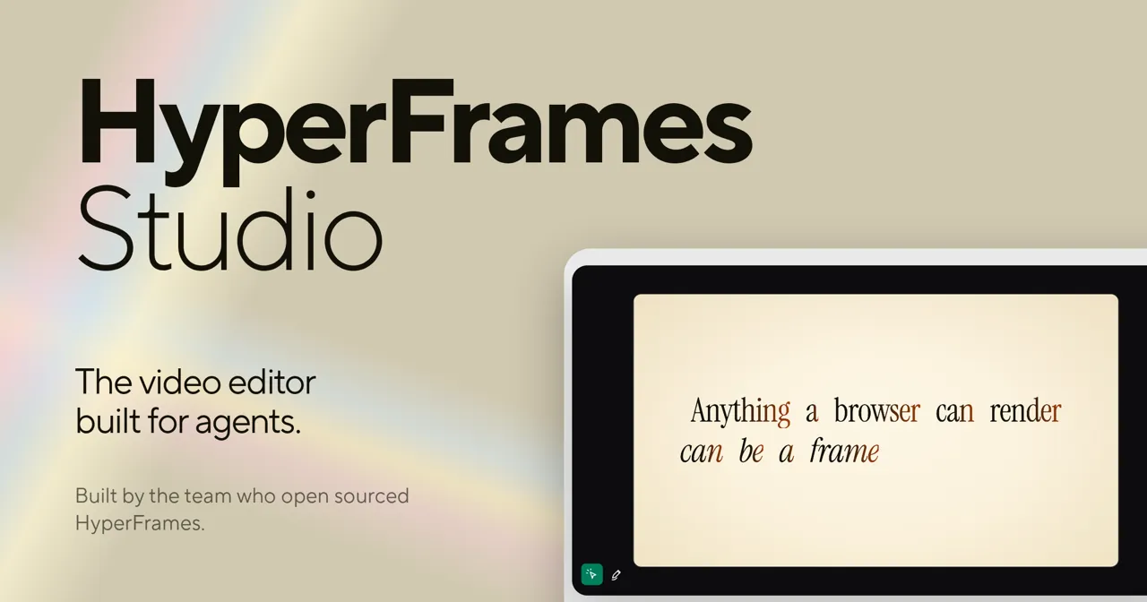 HyperFrames Studio: the video editor built for agents