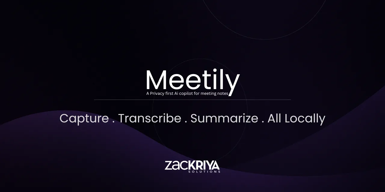 Meetily 产品的会议助手主界面