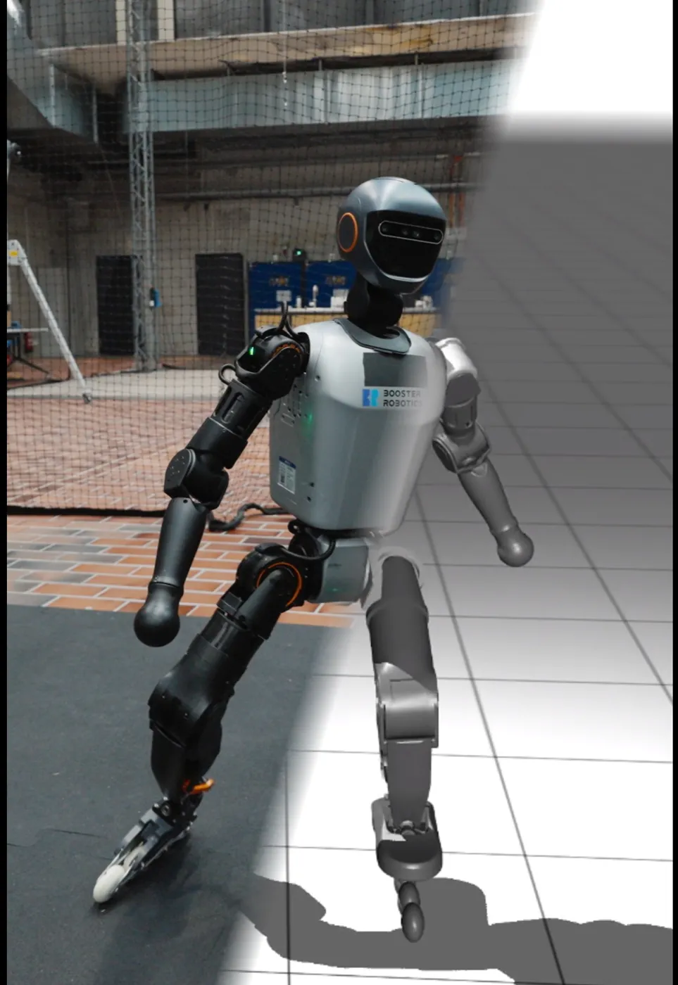 Inline skating humanoid robot