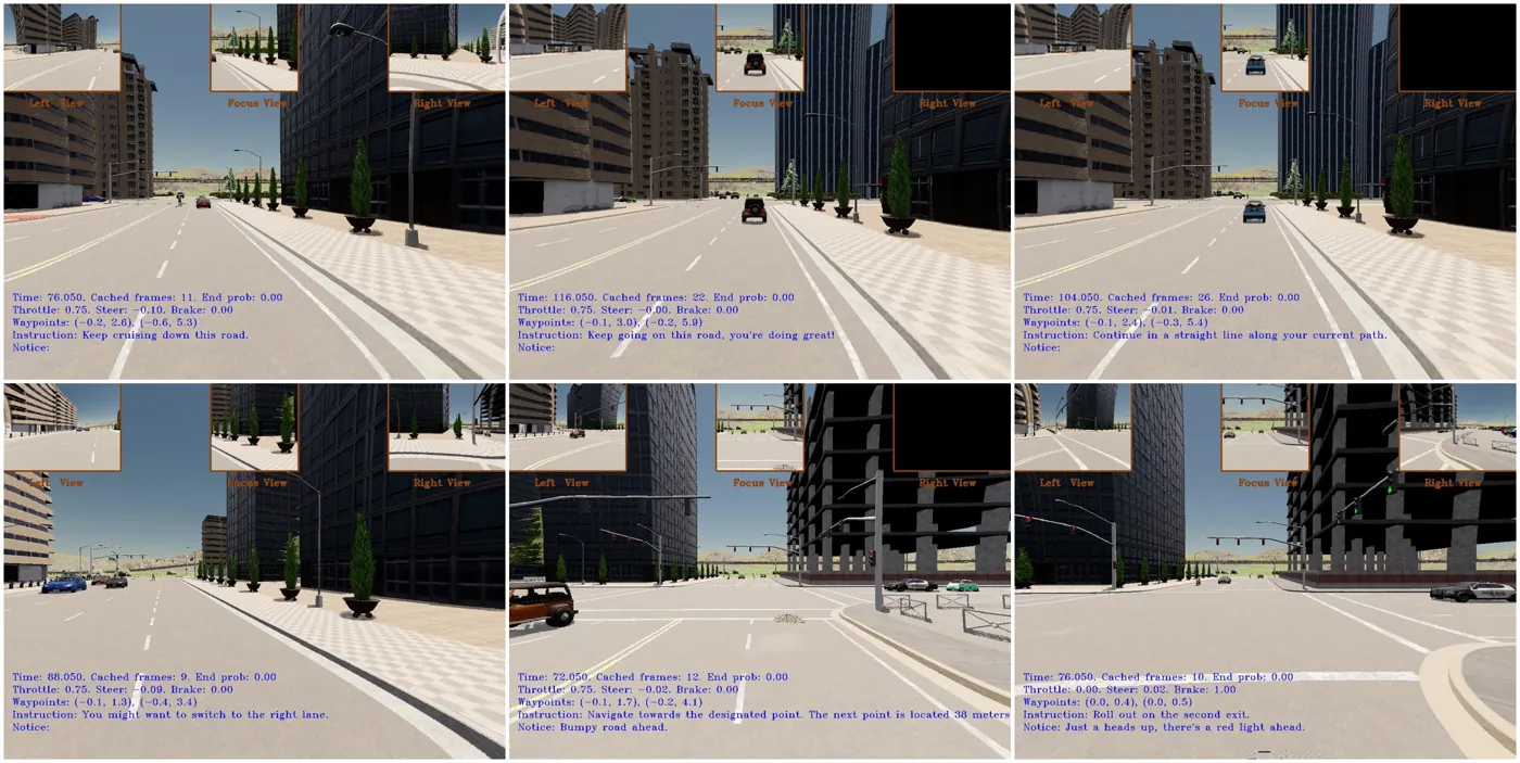 Closed-loop driving scenes