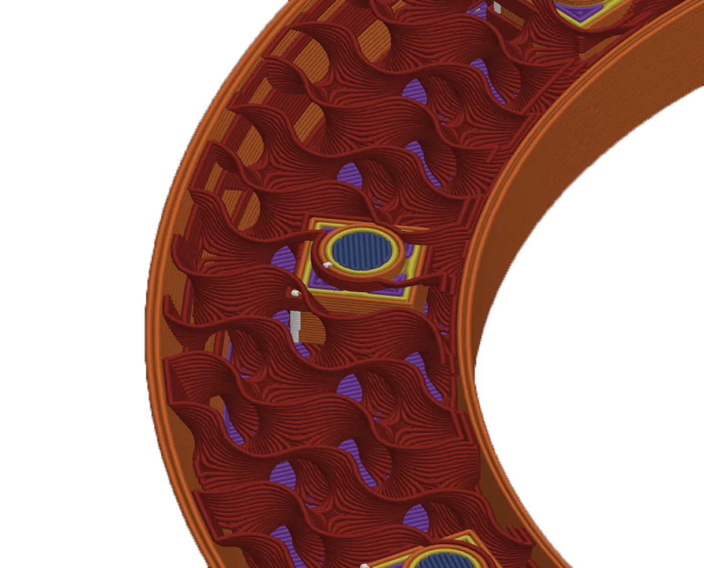 Gyroid infill section