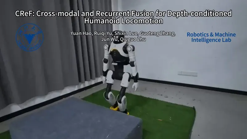 CReF fuses depth perception with body-aware humanoid locomotion