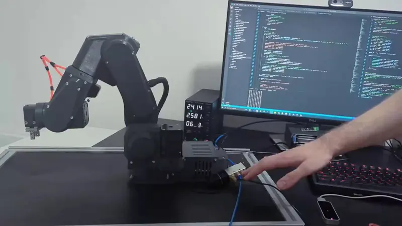 PAROL6 Open-Source Desktop Arm Teleoperated by Hand Tracking