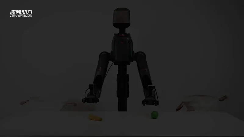LimX TRON 2 VLA active-vision sorting demo