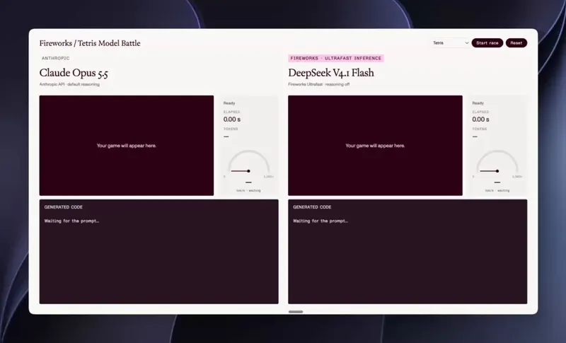 DeepSeek V4.1 Flash hits 1,521 tokens/s on Fireworks