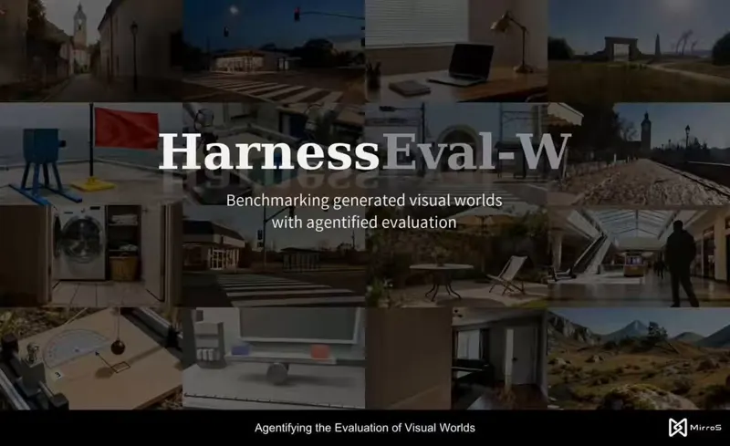HarnessEval-W: an agentic benchmark for visual world models