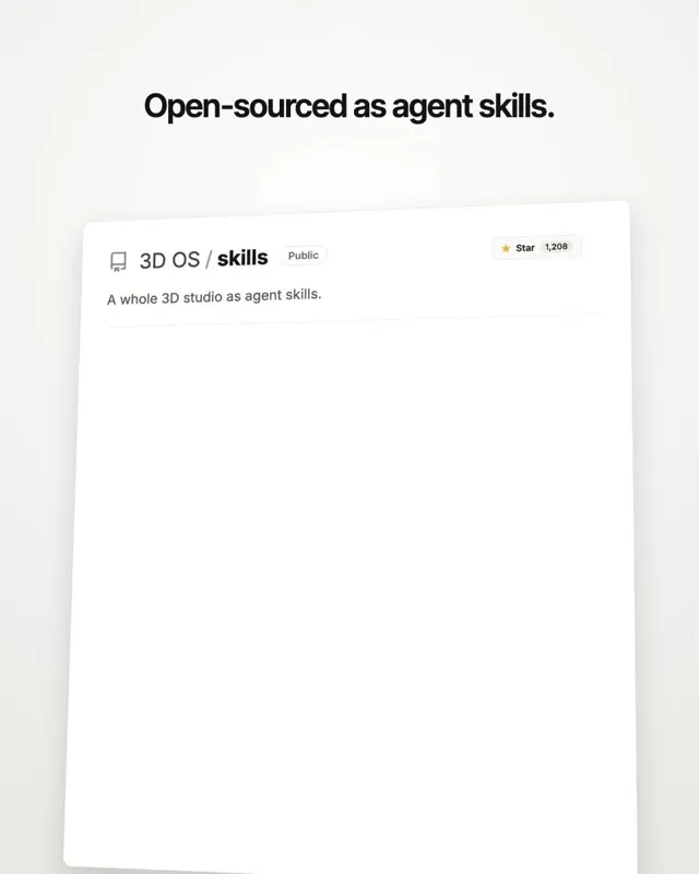 Scenario 3D OS: A 3D Studio for Coding Agents