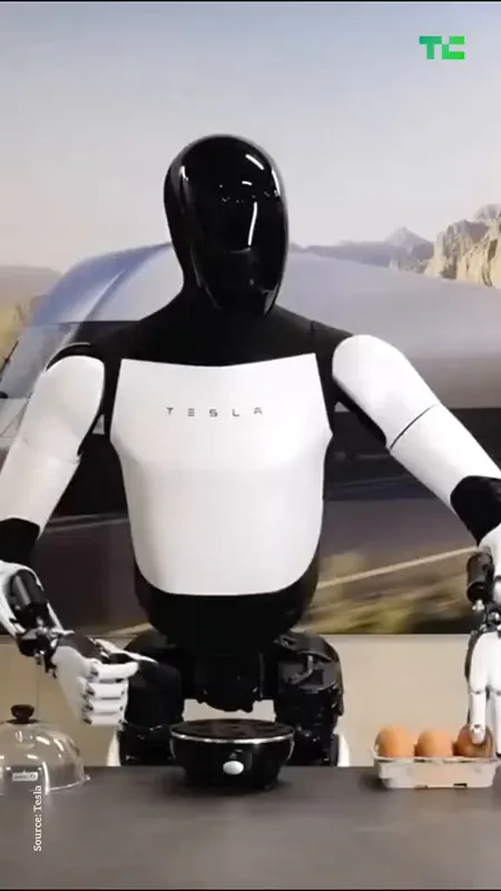Tesla Optimus 在厨房「太自如」了：端着食物像人一样干活，灵巧手才是人形落地的真正考题