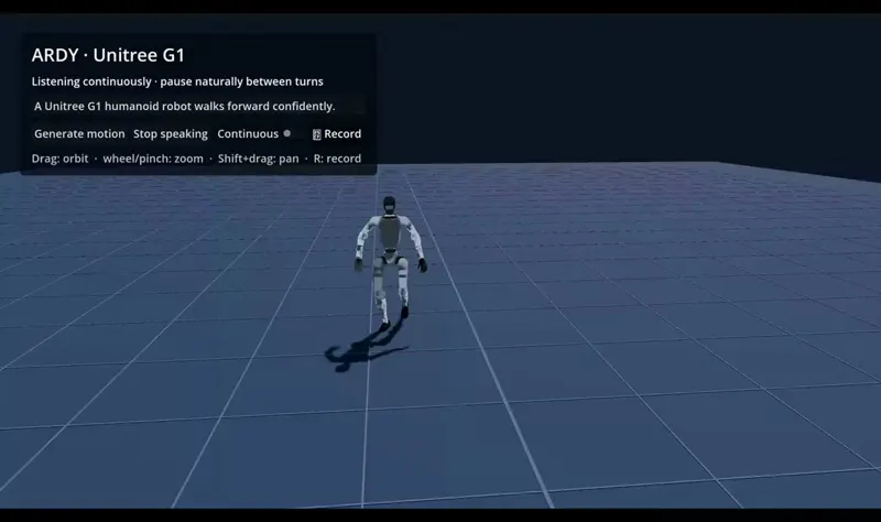 ARDY robot with voice control in Godot via speech-to-speech