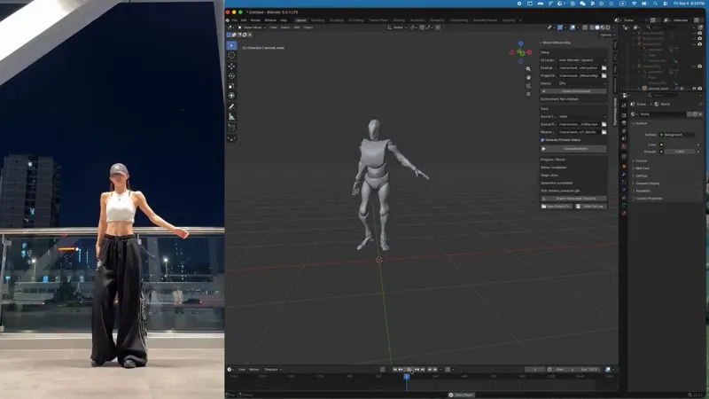 Motion2MixamoRig Retargets Video Motion onto a Mixamo Character