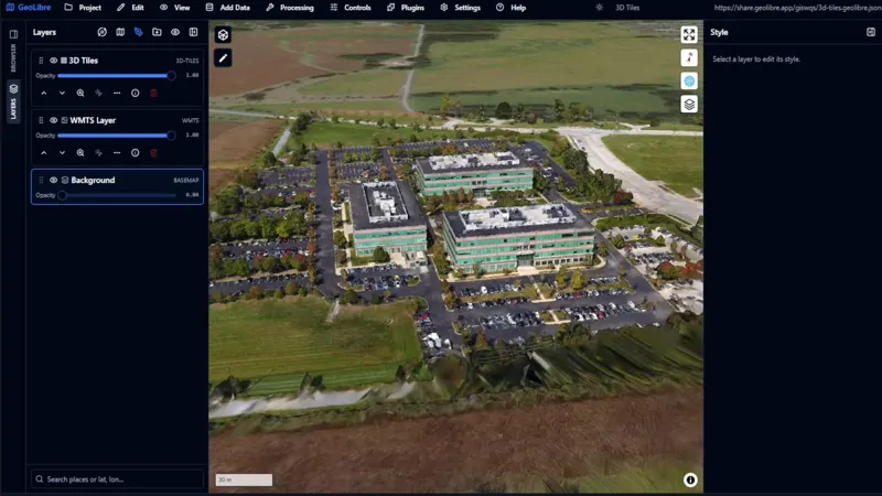 GeoLibre: Free Open-Source 3D Mapping with Spatial SQL